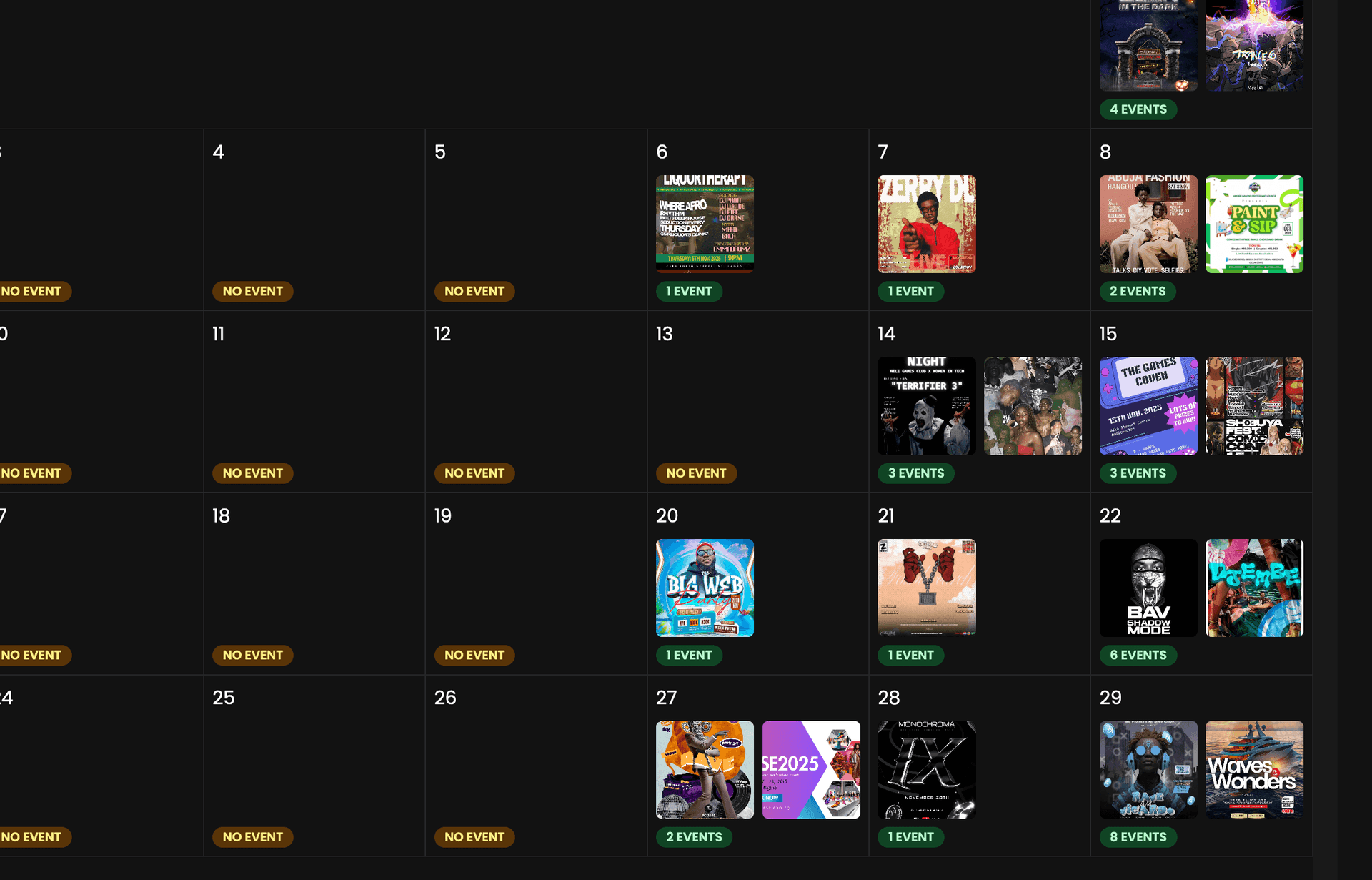 Event Calendar and Timeline