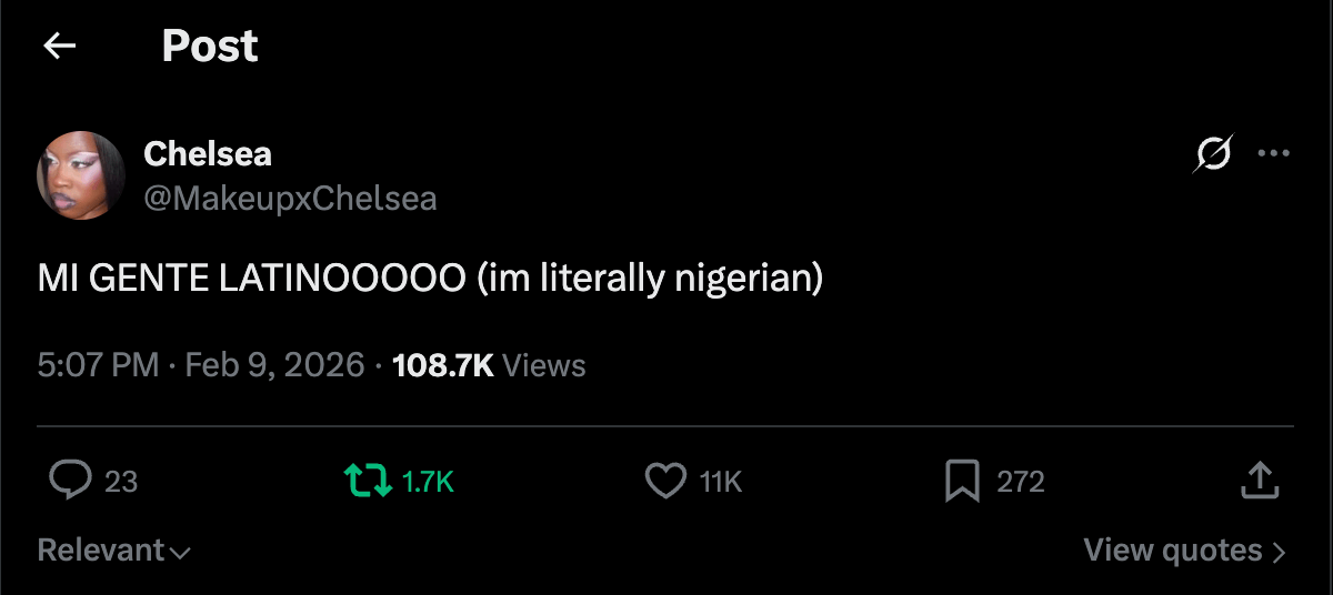 tweet from a nigerian regarding super bowl performance